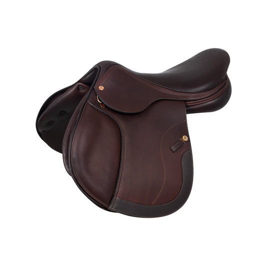 Selle de saut Roma arçon bois cuir double Acavallo